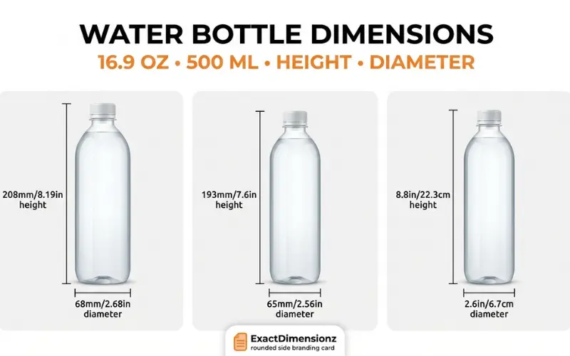 Water bottle dimensions