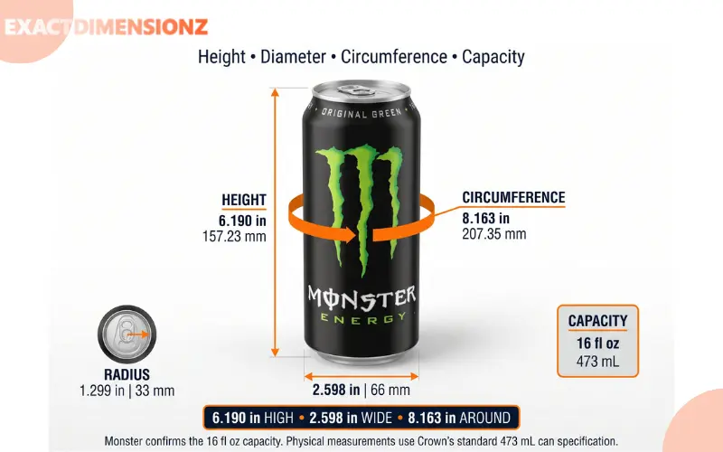 monster can dimensions