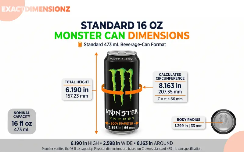 monster can dimensions