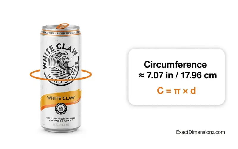 White Claw Can Dimensions