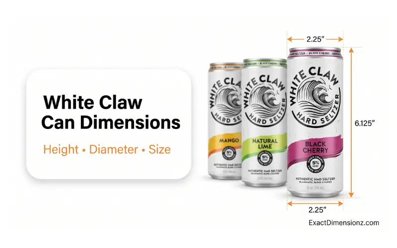 White Claw Can Dimensions