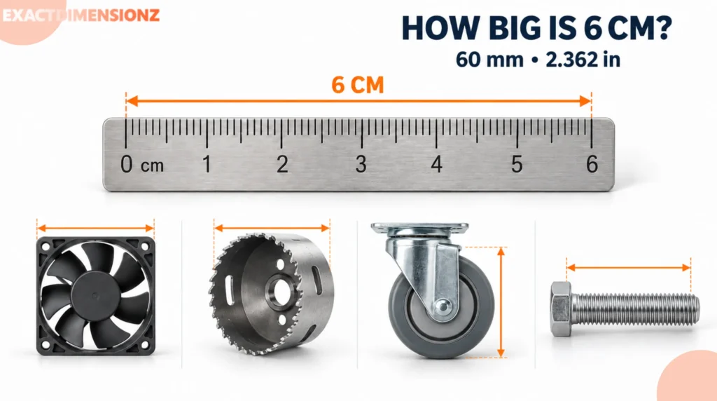 how big is 6 cm